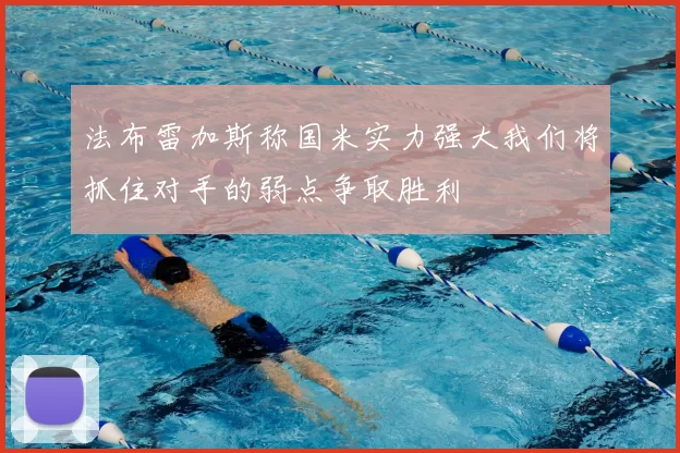 法布雷加斯称国米实力强大我们将抓住对手的弱点争取胜利