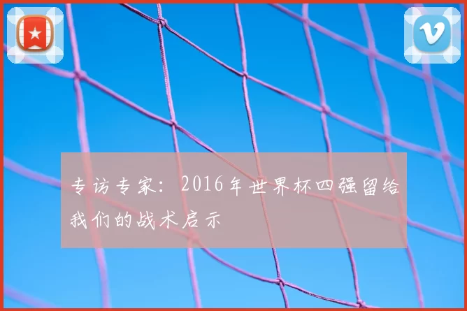 专访专家：2016年世界杯四强留给我们的战术启示